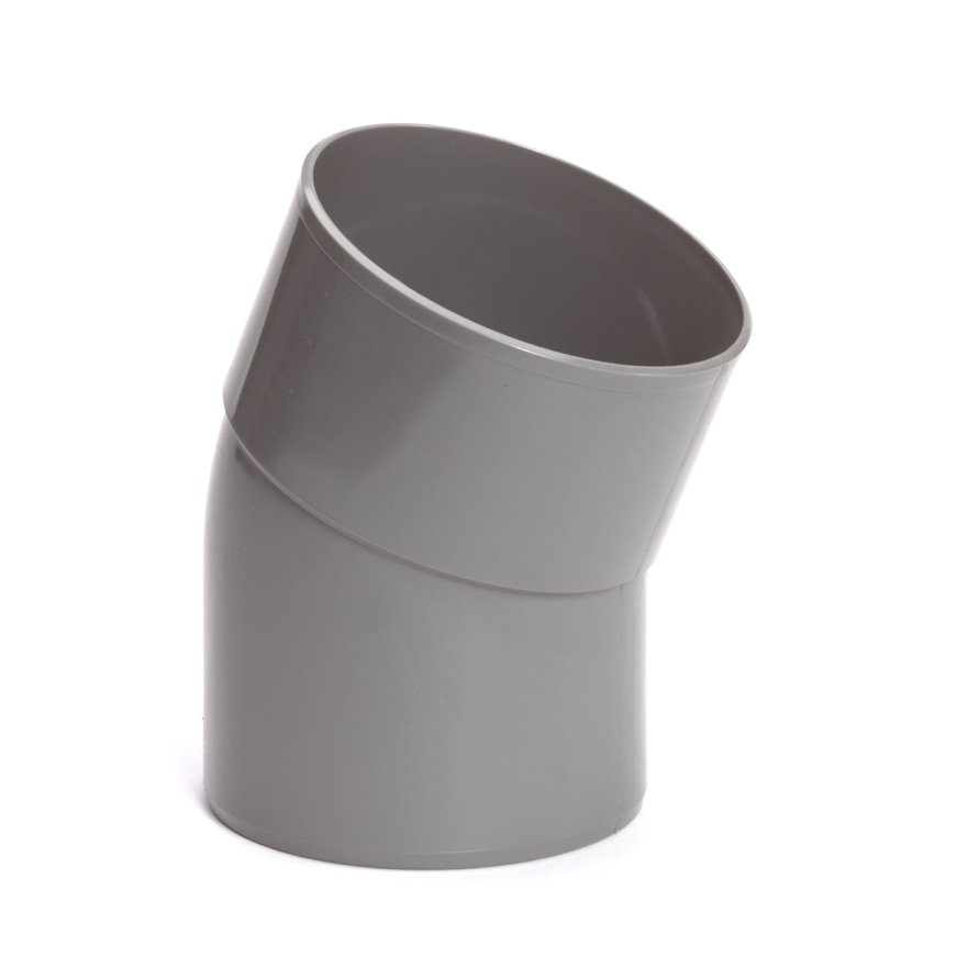 Dyka PVC riool lijm bocht 22,5° mof/spie