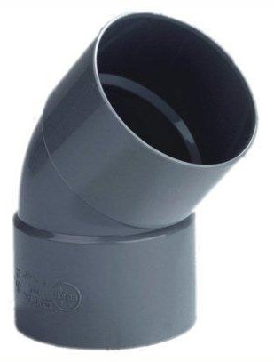 Dyka PVC riool lijm bocht 45° 2xmof