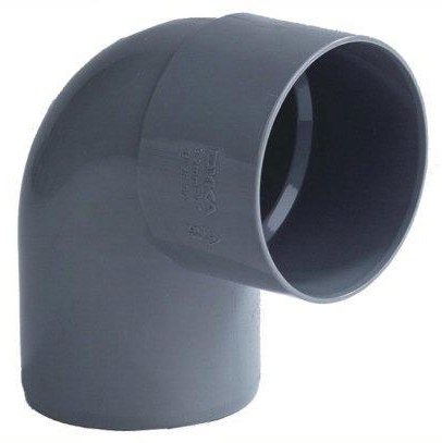 Dyka PVC riool lijm bocht kort 90° mof/spie