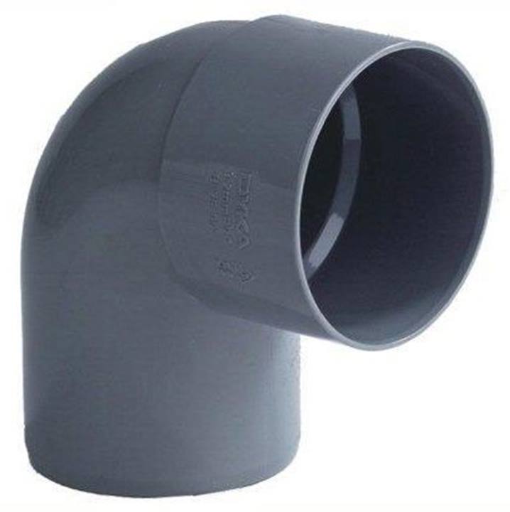 Dyka PVC riool lijm bocht kort 90° mof/spie
