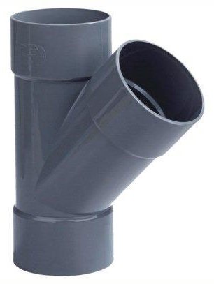 Dyka PVC riool lijm T-stuk 45° 3xmof