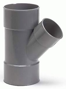 Dyka PVC riool lijm verloop T-stuk 45° 3xmof