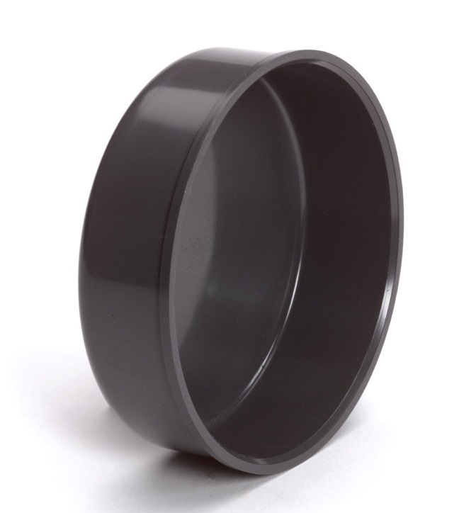 Dyka eindkap PVC 315mm lijm slagvast zwart