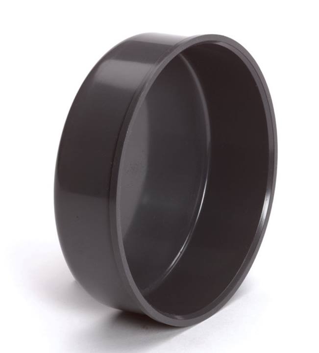 Dyka eindkap PVC 315mm lijm slagvast zwart