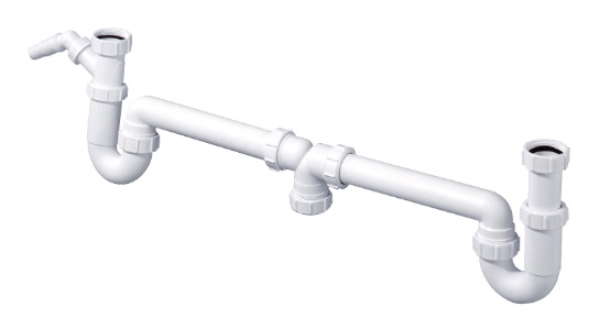 McAlpine 0055350 Centrisch Duplex combi+sifon 1-1/2"x40mm