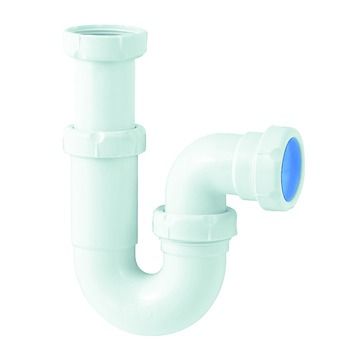 Dyka PP P-sifon knel x binnendraad wit