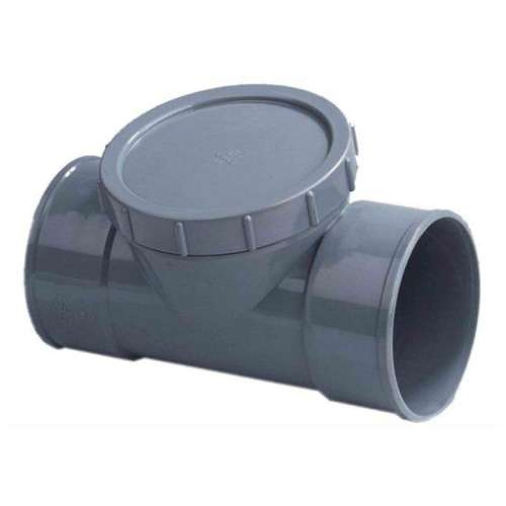 Dyka PVC riool lijm ontstoppingsstuk met schroefdeksel 2x mof