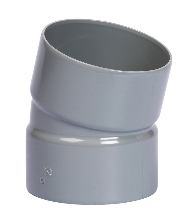 Pipelife PVC riool lijm bocht 15° 2xmof