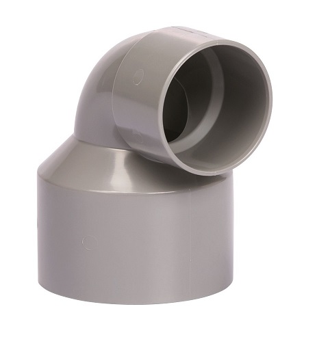 Pipelife PVC riool lijm verloopbocht 90° 2xmof