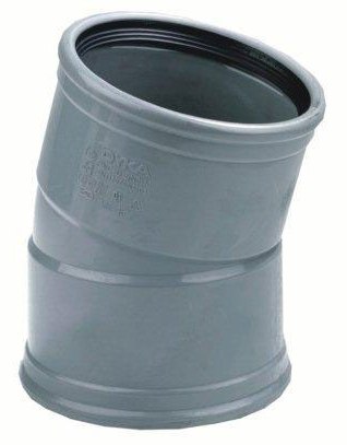 Dyka PVC riool manchet SN4 bocht 15° 2xmanchet