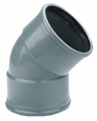 Dyka PVC riool manchet SN4 bocht 45° 2xmanchet