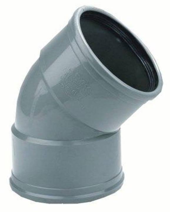 Dyka PVC riool manchet SN4 bocht 45° 2xmanchet