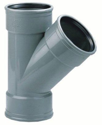 Dyka PVC riool manchet SN4 verloop T-stuk 45° 3xmanchet