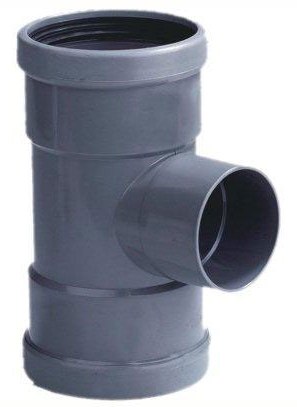 Dyka PVC riool manchet SN4 verloop T-stuk 87° 2xmanchet