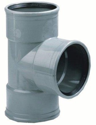 Dyka PVC riool manchet SN4 verloop T-stuk 87° 3xmanchet
