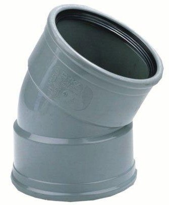 Dyka PVC riool manchet SN4 bocht 22,5° 2xmanchet