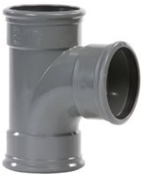 Dyka PVC riool manchet SN4 stroom T-stuk 87°