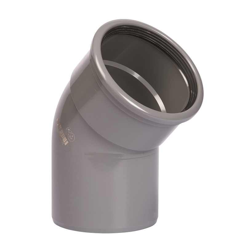 Pipelife PVC riool manchet SN4 bocht 45° manchet/spie