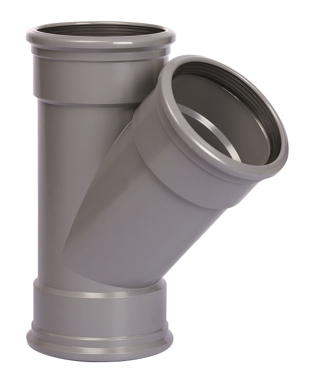 Pipelife PVC riool manchet SN4 T-stuk 45° 3xmanchet