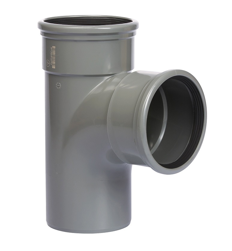 Pipelife PVC riool manchet SN4 T-stuk 87° 2xmanchet/1xspie