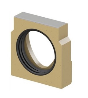 ACO Eindplaat met uitloop V100S