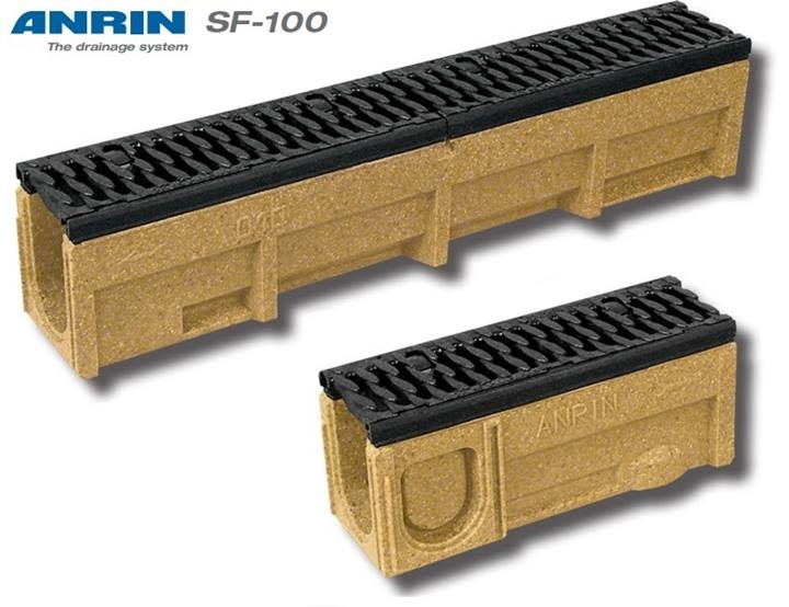 Anrin Drain KE100-080 Entwässerungsrinne – 8 Meter, Belastungsklasse B 125