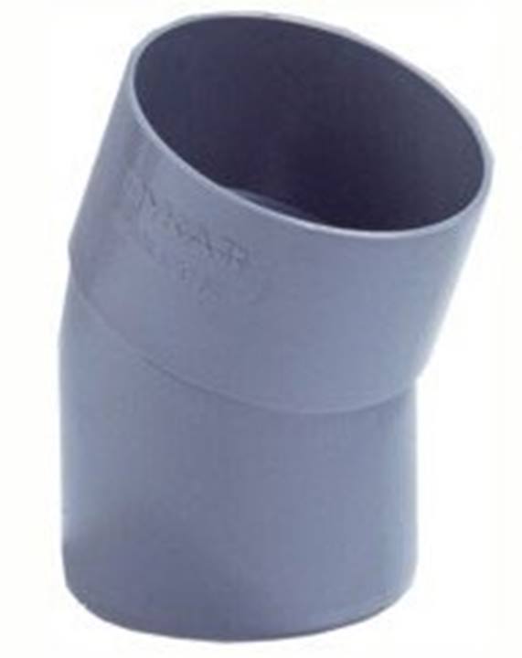 Dyka PVC HWA bocht grijs 22° mof/spie