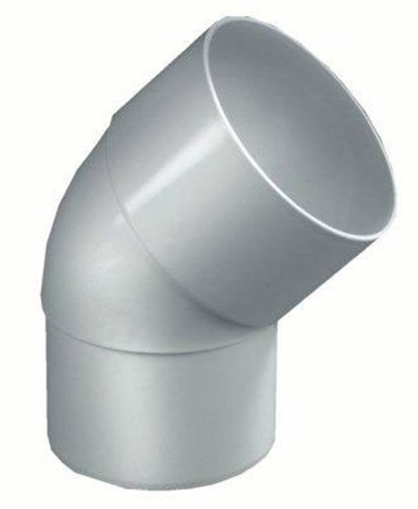 Dyka PVC HWA bocht wit 45° mof/verjongd
