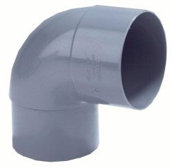 Dyka PVC HWA bocht grijs 87° mof/verjongd