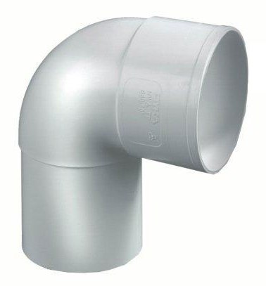 Dyka PVC HWA bocht wit 87° mof/verjongd