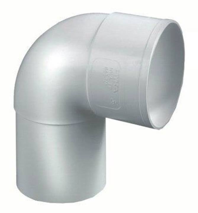 Dyka PVC HWA bocht wit 87° mof/verjongd