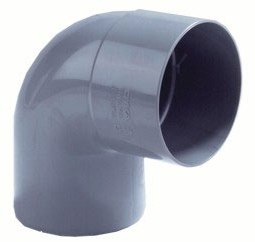 Dyka PVC HWA bocht grijs 87° mof/spie