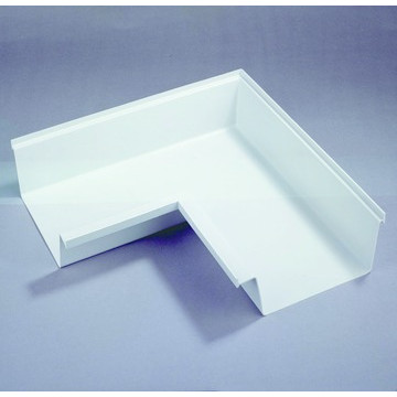 Dyka Polyester buitenhoekstuk bakgoot 120mm lichtgrijs