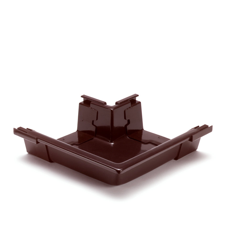 S-lon PVC buitenhoekstuk lijm bakgoot 140mm bruin
