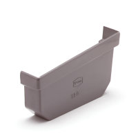 S-lon PVC eindstuk lijm rechts Mini bakgoot 95mm grijs