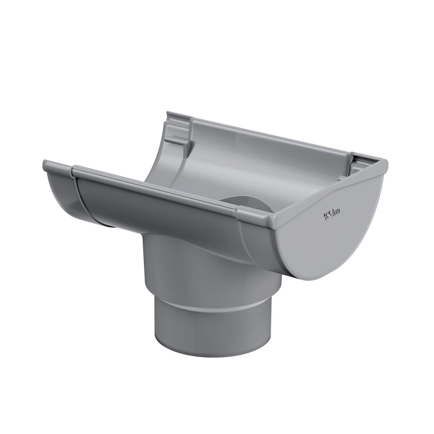 S-lon PVC einduitloop lijm mastgoot 4" x 70mm grijs