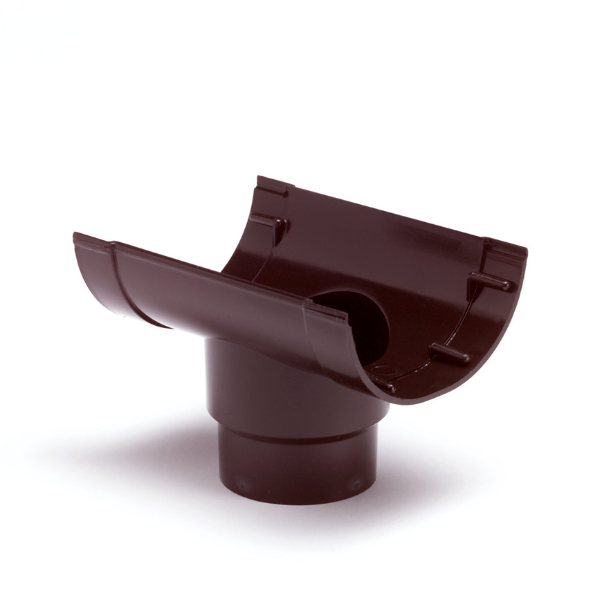 S-lon PVC gootuitloop lijm mastgoot 4" x 70mm bruin