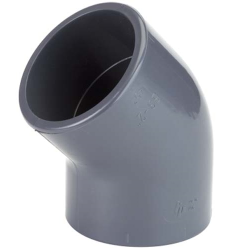 TP PVC HD knie 45° 2x lijm