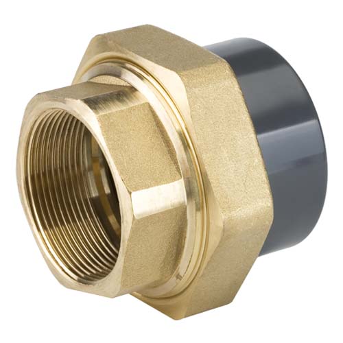 TP PVC / messing 3/3 schroef koppeling lijm x bi.dr.