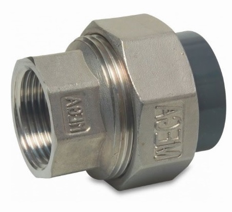 PVC / RVS 3/3 schroef koppeling lijm x bi.dr.