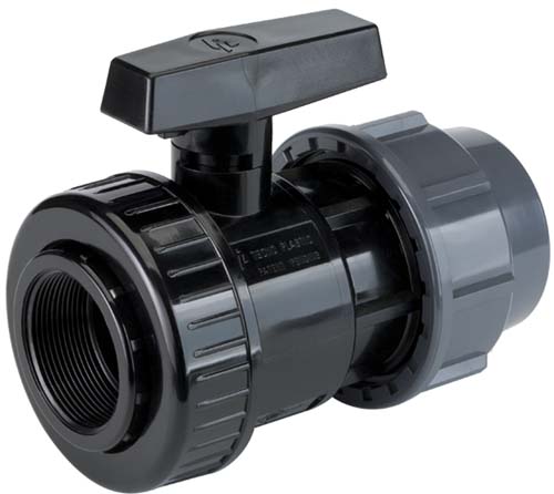 TP TP PVC HD kogelkraan met enkele wartel knel x bi.dr.