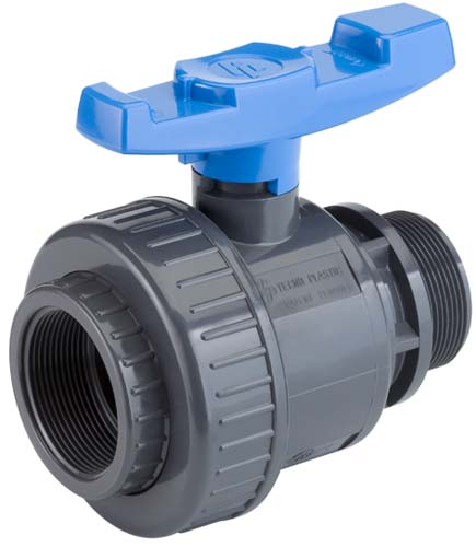 TP TP PVC HD kogelkraan met enkele wartel bi.dr. x bu.dr. type Safe