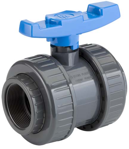 TP TP PVC HD kogelkraan met dubbele wartel 2x bi.dr. type Safe