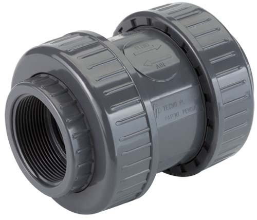 TP PVC HD terugslagklep veerbelast 2x bi.dr.
