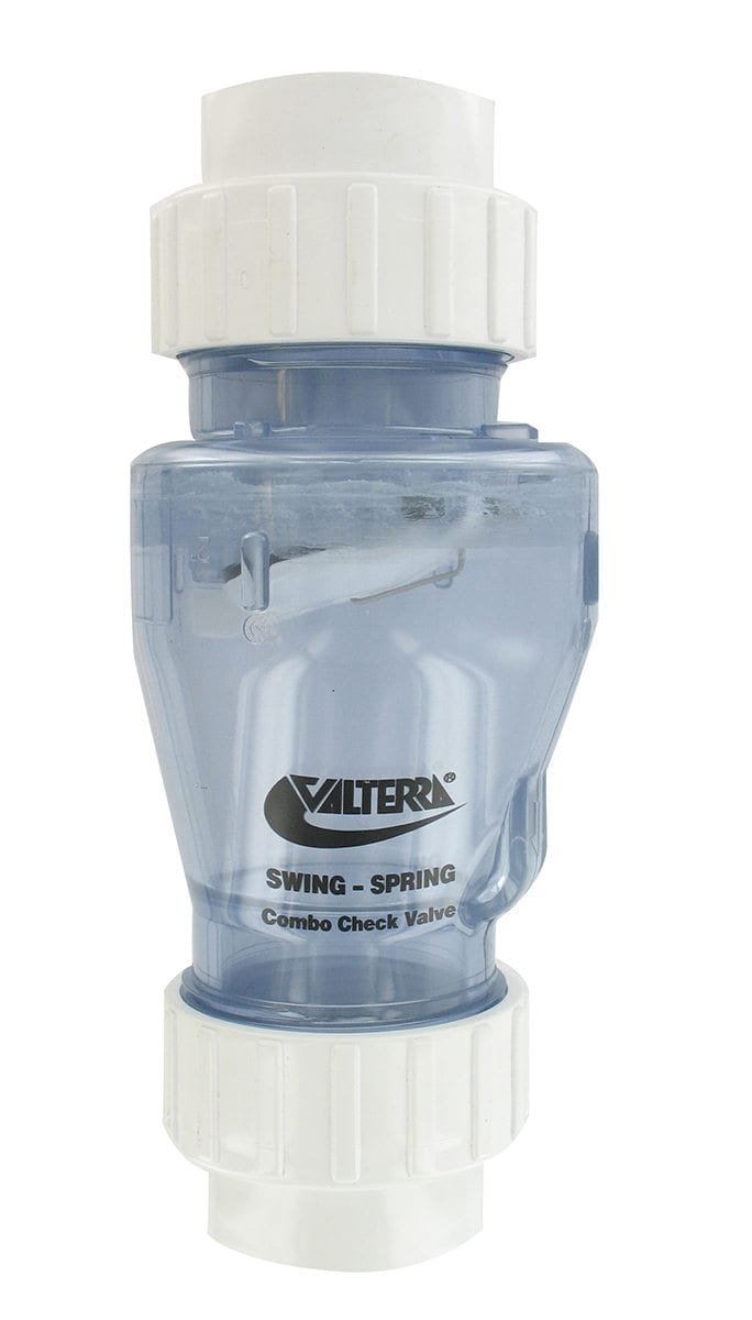 PVC HD terugslagklep veerbelast transparant