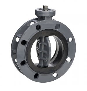 PVC HD vlinderklep met ISO-Top aansluiting