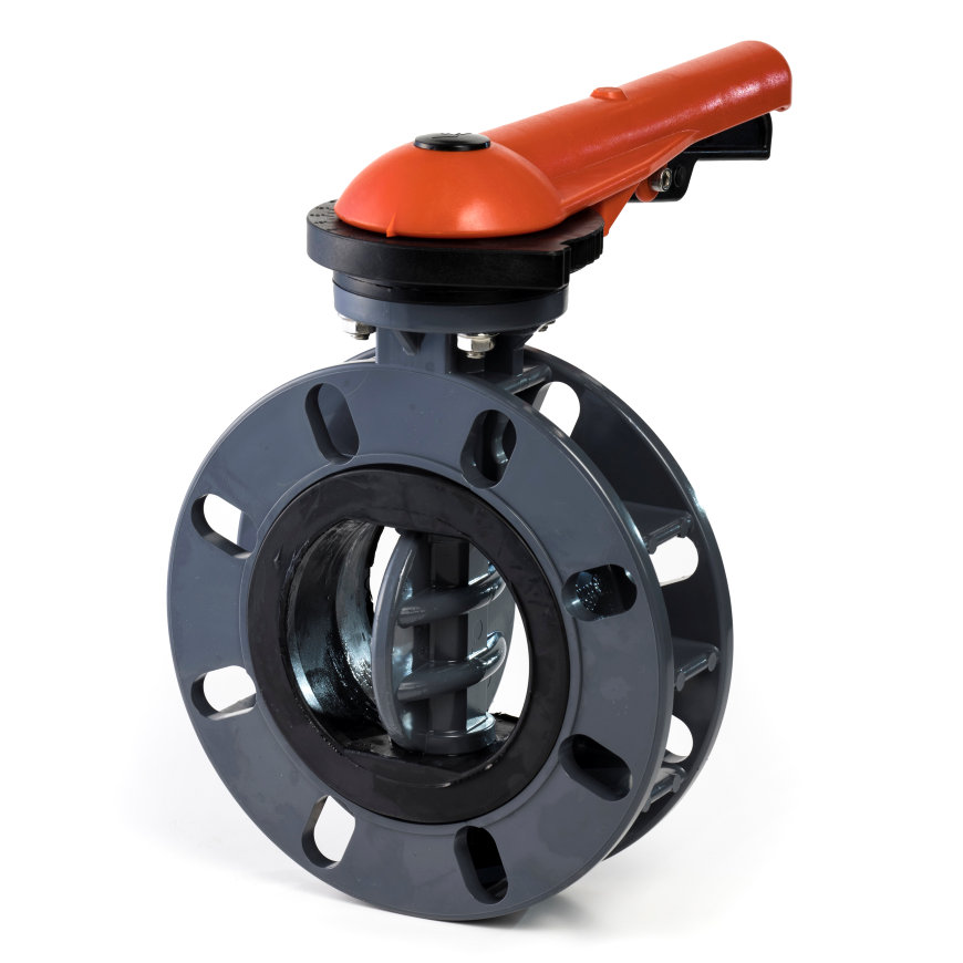 VDL PVC vlinderklep oranje