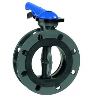 VDL PVC vlinderklep blauw