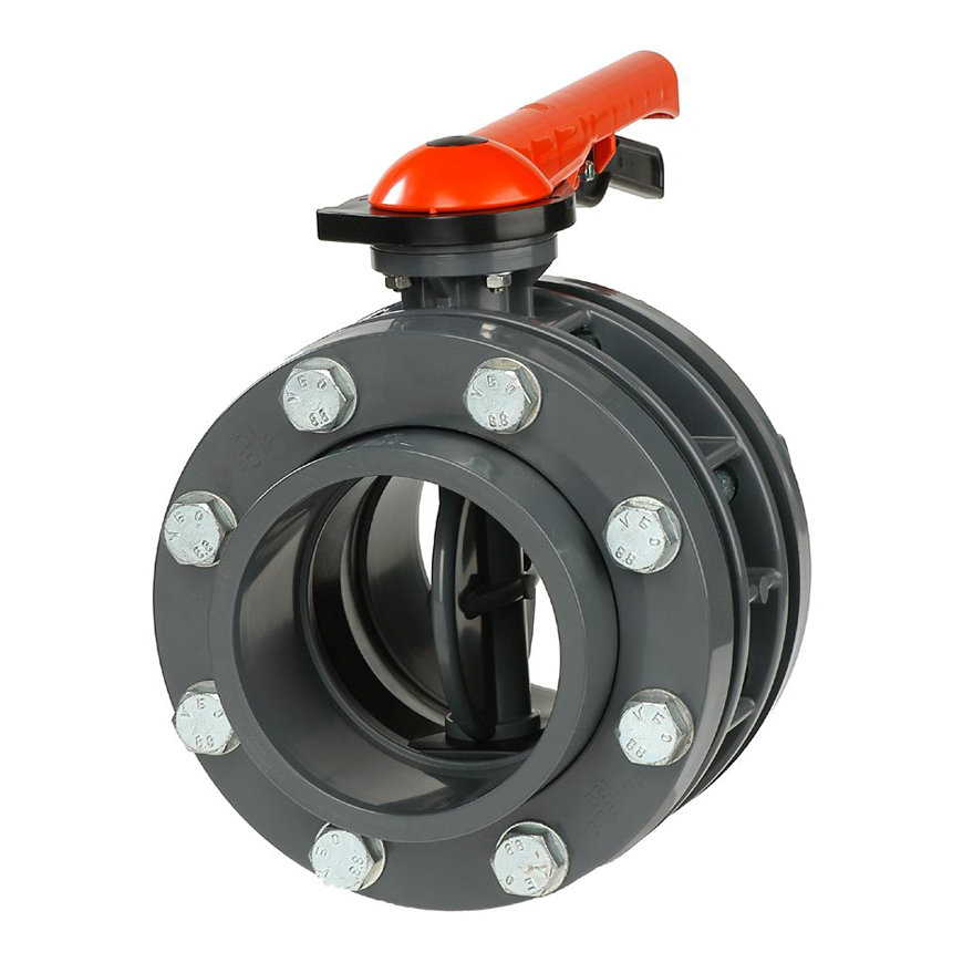 VDL PVC vlinderklep compleet oranje