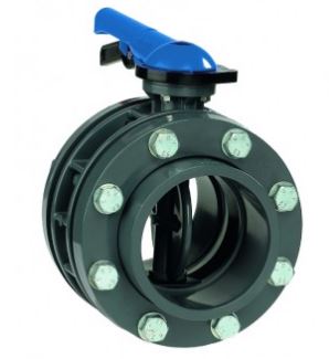 VDL PVC vlinderklep compleet blauw